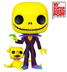 The Nightmare Before Christmas Jack Skellington with Zero Blacklight 10-Inch Funko Pop! Vinyl Figure #809